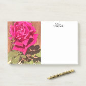Kleurrijke Elegante Roze Bloemen Roze Bloem Post-it® Notes (Op bureau)