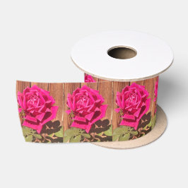 Kleurrijke Elegante Roze Bloemen Roze Bloem Satijnen Lint