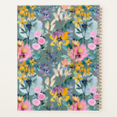 Kleurrijke elegante waterverf Bloemen Dagelijkse P Planner (Achterkant)