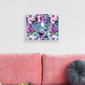Kleurrijke elegante waterverf bloemencanvas kunst canvas afdruk (Insitu (Woonkamer))