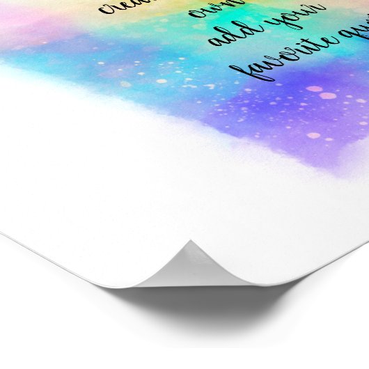 kleurrijke  elegante waterverf voeg een prijsopgav poster (Hoek)