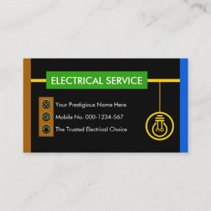 Kleurrijke Elektriciteitsdraad Lamp Elektriciteit Visitekaartje