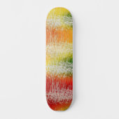 Kleurrijke Elektrische Abstracte Kunst Skateboard  (Voorkant)