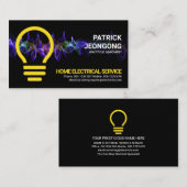 Kleurrijke elektrische bliksem visitekaartje (Voorkant / Achterkant)