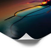 Kleurrijke elektrische hersenenlamp perfect poster (Hoek)