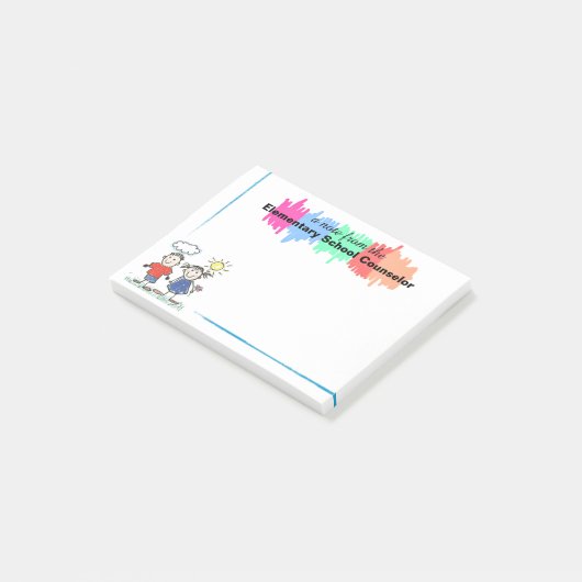 Kleurrijke elementaire schooladviseur Sticky Notes (Schuin)