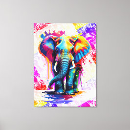 Kleurrijke Elephant Wall Art Print - Wildlife