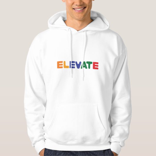 Kleurrijke ELEVATE trui Hoodie (Voorkant)