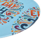 Kleurrijke "Elke dag is een frisse start" Motivati Snijplank (Hoek)