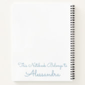 Kleurrijke Elke Naam Collage met Bloemen Spiraal Notitieboek (Achterkant)