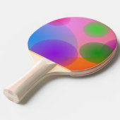 Kleurrijke ellipsen tafeltennisbatje (Voorkant Gekanteld)