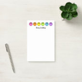 Kleurrijke Emoji-gezichten blijven glimlachen Post-it® Notes (Kantoor)