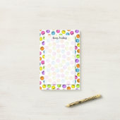 Kleurrijke Emoji-gezichten blijven glimlachen Post-it® Notes (Op bureau)