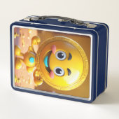 Kleurrijke Emoji Metal Lunch Box (Achterkant)