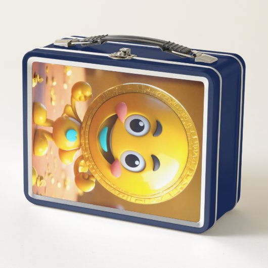 Kleurrijke Emoji Metal Lunch Box (Voorkant)