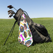Kleurrijke en afspeelbare rottweiler golfhanddoek (Groen)