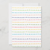 Kleurrijke en Bright Eat Drink En Be Merry Party Kaart (Achterkant)