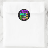 Kleurrijke en coole jazz ronde sticker (Tas)