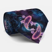 Kleurrijke en doorschijnende exotische vis aquariu stropdas (Opgerold)