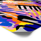 Kleurrijke en expressieve abstracte kunst poster (Hoek)