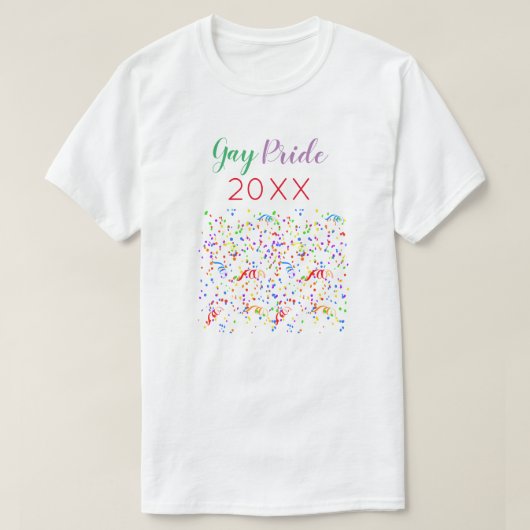 Kleurrijke en feestelijke Gay Pride T-Shirt (Design voorkant)