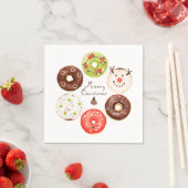 Kleurrijke en feestelijke kerst donut krans servet (Insitu)