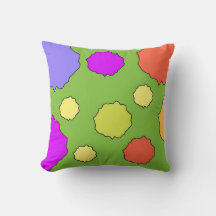 Kleurrijke en funky geometrische polka stip kussen