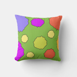 Kleurrijke en funky geometrische polka stip kussen