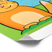 Kleurrijke en gedurfde Cat Poster voor kinderen De (Hoek)