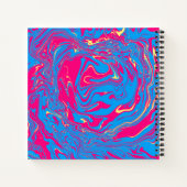 Kleurrijke en gekke grappige kat met tekst notitieboek (Achterkant)