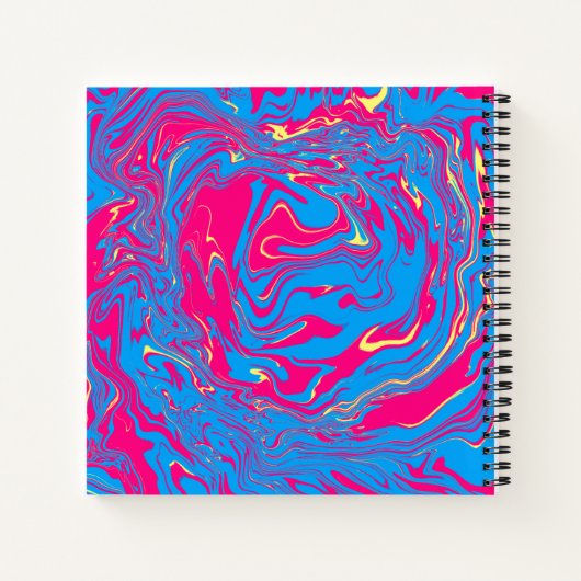 Kleurrijke en gekke grappige kat met tekst notitieboek (Achterkant)