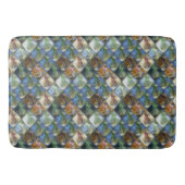 Kleurrijke en gepolijste tegels van hout of van st badmat (Voorkant)