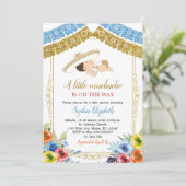 Kleurrijke en gouden Charro Laten we feest uitnodi Kaart (Staand voorkant)
