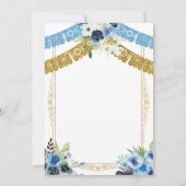 Kleurrijke en gouden Charro Laten we feest vieren  Kaart (Achterkant)