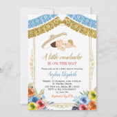 Kleurrijke en gouden Charro Let's Fiesta uitnodigi Kaart (Voorkant)