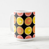 Kleurrijke en helder Grapefruit plakjes Koffiemok (Voorkant links)