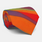 Kleurrijke en heldere abstracte kunst stropdas (Opgerold)