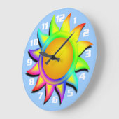 Kleurrijke en heldere blauwe achtergrond voor Suns Grote Klok (Hoek)