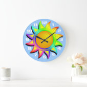 Kleurrijke en heldere blauwe achtergrond voor Suns Grote Klok (Huis)