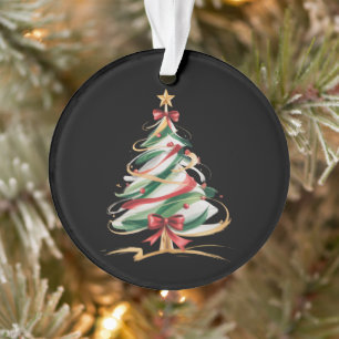 Kleurrijke en heldere bomen Kerstvakantie Winter  Ornament
