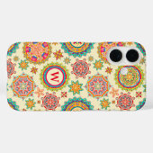 Kleurrijke en heldere Mandala vormen met Initiaal Case-Mate iPhone Case (Achterkant (horizontaal))