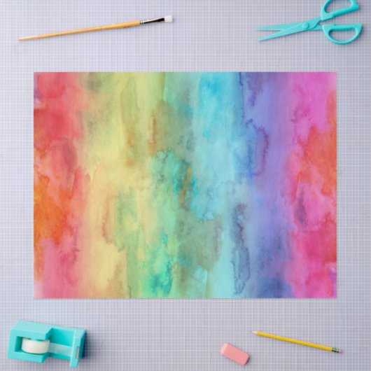 Kleurrijke en heldere regenboog tissuepapier (Craft)