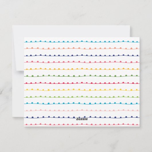 Kleurrijke en heldere Vrolijke Kerstmis Volledige  Feestdagenkaart (Achterkant)