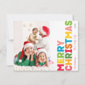 Kleurrijke en heldere Vrolijke Kerstmis Volledige Feestdagenkaart (Voorkant)