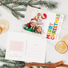Kleurrijke en heldere Vrolijke Kerstmis Volledige Feestdagenkaart