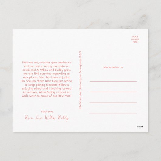 Kleurrijke en heldere Vrolijke Kerstmis Volledige  Feestdagenkaart (Achterkant)