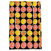 Kleurrijke en helderrode grapefruit plakjes medium cadeauzakje (Voorkant)