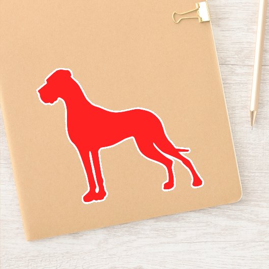 Kleurrijke en imponerende koele Great Dane Vinyl  Sticker (Notitieboek)