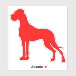 Kleurrijke en imponerende koele Great Dane Vinyl Sticker