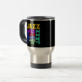 Kleurrijke en koele jazz reisbeker (Voorkant links)